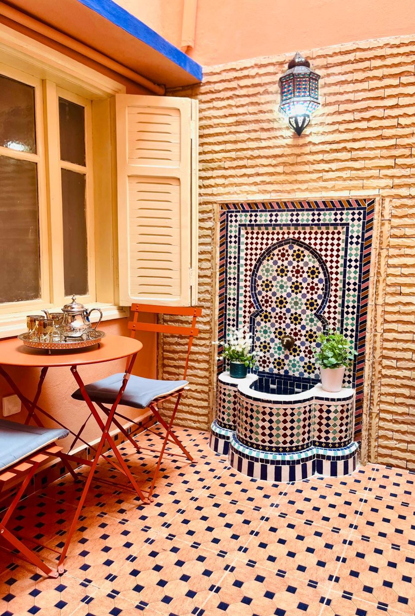 Apartment With Ac, Patio And Rooftop Appartement Climatise Avec Patio Et Toit Terrasse Marrakesh Exterior photo