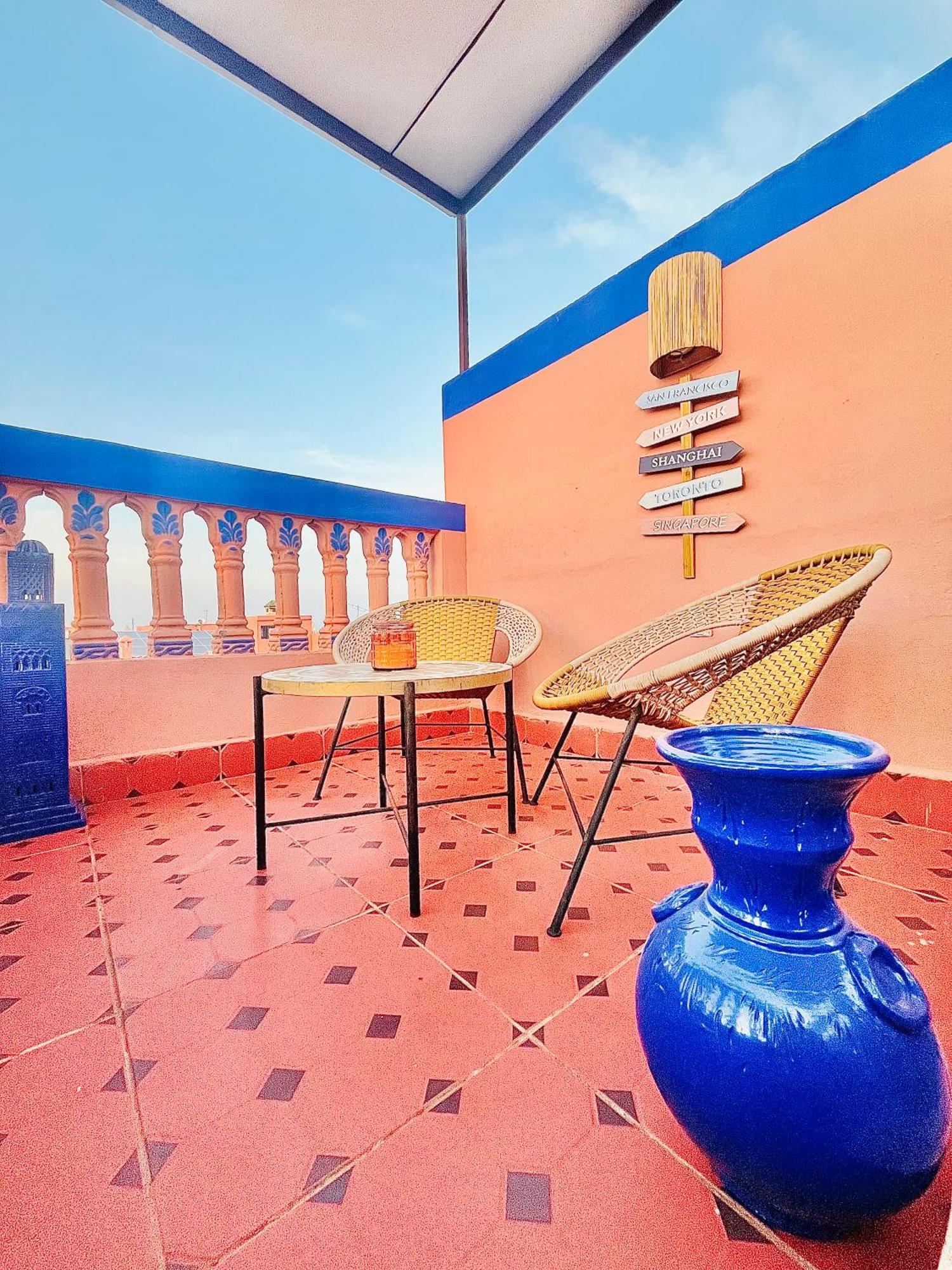 Apartment With Ac, Patio And Rooftop Appartement Climatise Avec Patio Et Toit Terrasse Marrakesh Exterior photo